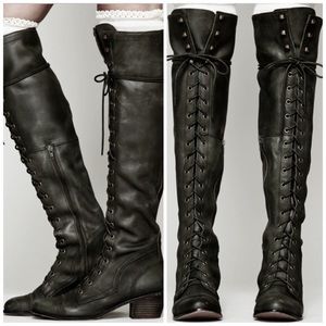 FP x Jeffry Campbell Joe Lace Up Boots ( blk 8)